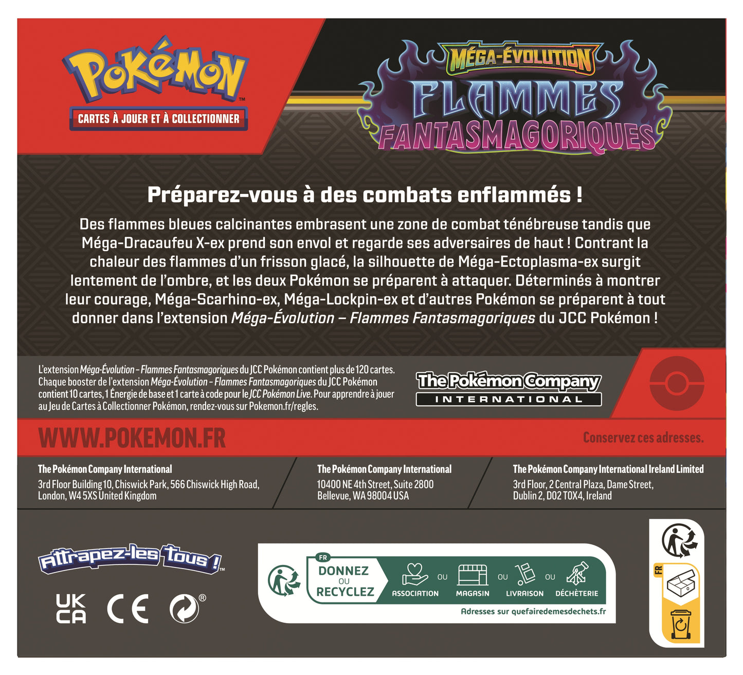 JCC Pokémon : Display de 36 Boosters ME02 Flammes Fantasmagoriques - FR