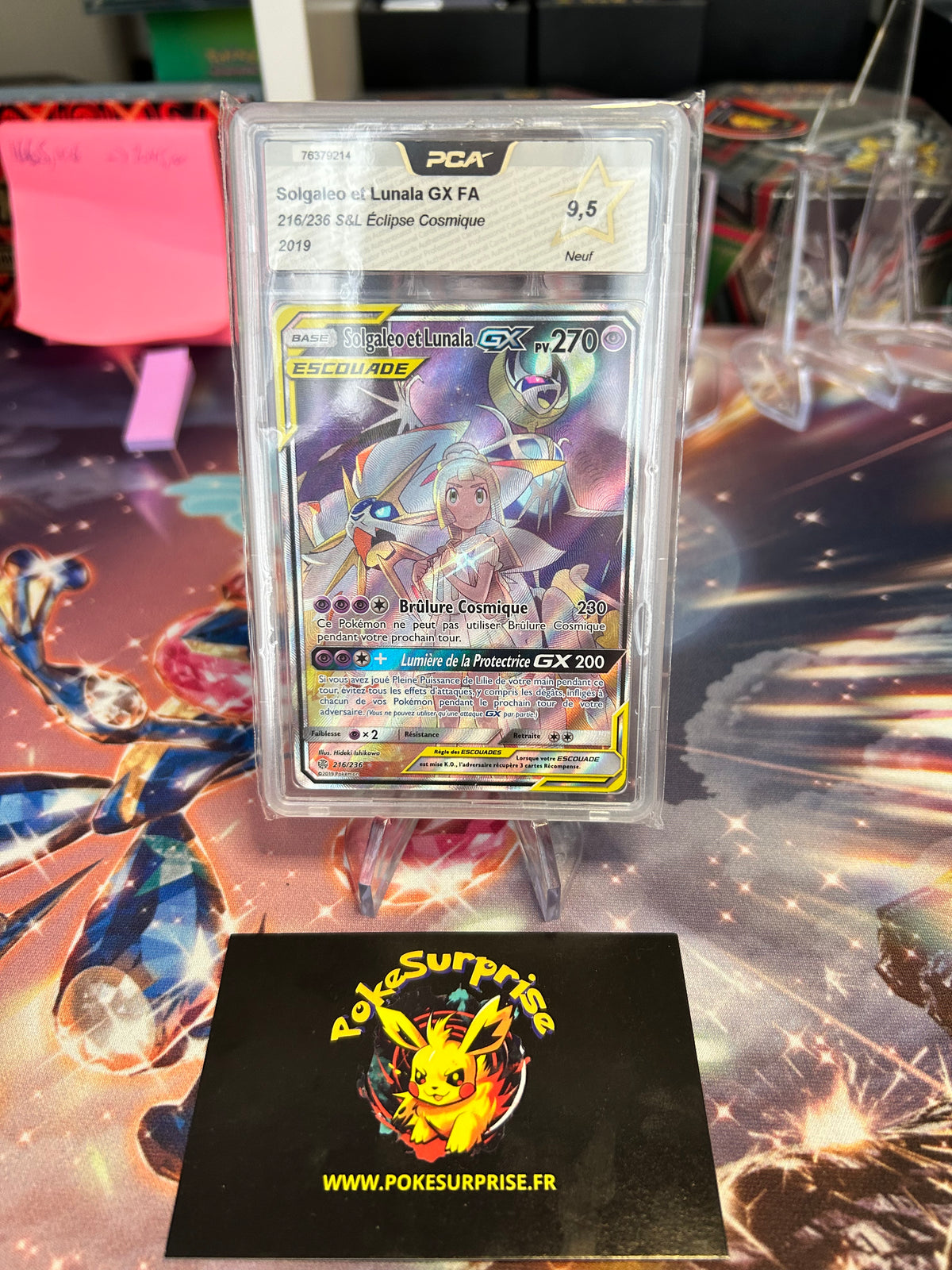 Solgaleo & Lunala GX FA 216/236 : Eclipse Cosmique PCA 9.5