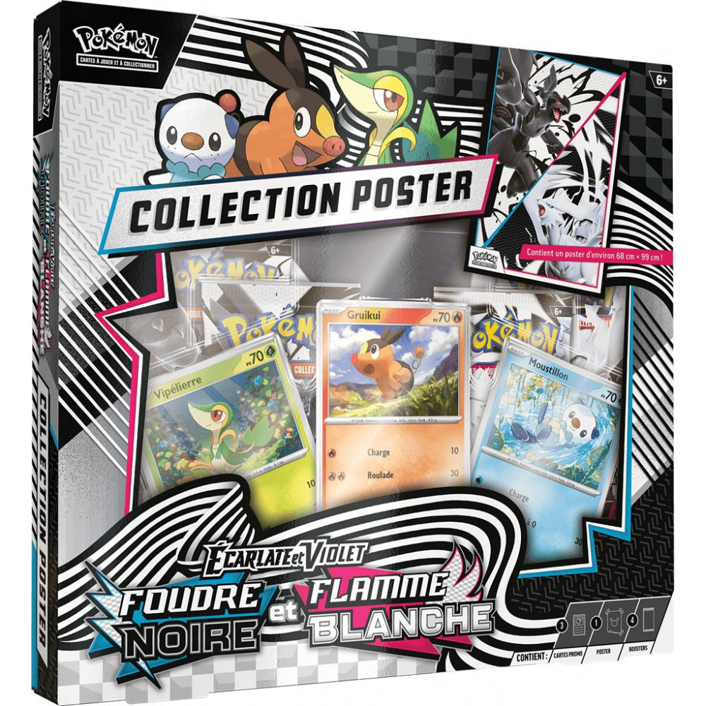Collection Poster 4 Boosters - EV10.5 Ecarlate et Violet - Foudre Noire & Flamme Blanche FR