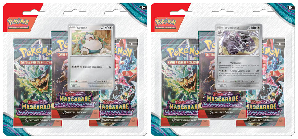 Pokémon JCC -  Tripack Mascarade Crépusculaire - EV06 - Ronflex/Vrombotor - FR